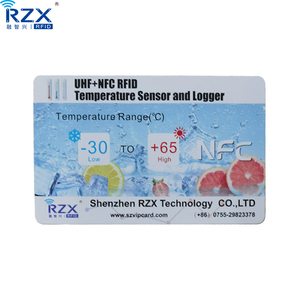 <strong>Real</strong> Time Monitoring Dual Chips RFID UHF and NFC Temperature Sensor <strong>Card</strong> Used in Like Cold Chain - Product Image 2