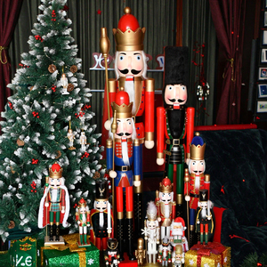 Giáng sinh bằng gỗ cascanueces 180cm 6ft Kích thước cuộc sống nutcracker búp bê cho trang trí ngoài trời - Product Image 3