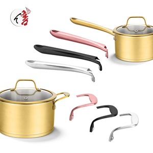 Bán buôn nhà máy nồi chảo cao cấp bằng thép không gỉ, nồi hầm, chảo rán, bộ dụng cụ nấu ăn có lớp phủ vàng - Product Image 4