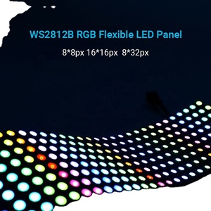 แผงไฟ LED เมทริกซ์16*16 16 P10 WS2812B สามารถระบุที่อยู่ได้8*8 RGB LED ยืดหยุ่น PCB ผู้ผลิต - Product Image 4