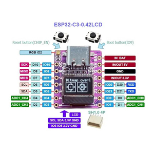 ESP32 C3 / RP2040 Raspberry Pi Pico scheda di sviluppo con 0.42 pollici LCD risc-v WiFi Bluetooth microprython - Product Image 6