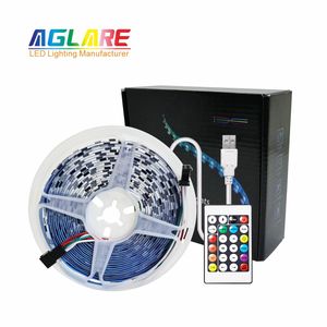 Agrgb RGB uzaktan kumanda 12v Led akıllı şerit işık 5050 dekoratif esnek SMD RGB LED şerit - Product Image 3