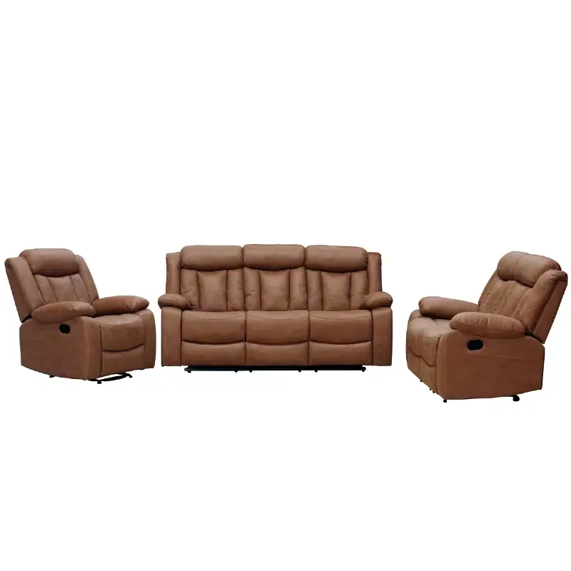 Ultimo tessuto in microfibra vera mobili divano casa stile europeo soggiorno divani set in pelle vera pelle divano reclinabile