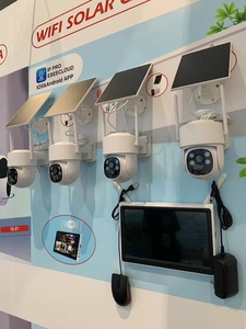 Sistema di sicurezza della telecamera CCTV a 4 canali con visione notturna LCD NVR WiFi IP Home Camera a basso consumo sistema di pannelli solari - Product Image 2