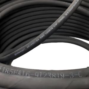 ท่อยางแรงดันสูง SR16SC ภาคพื้นทวีป1/4 ''-3'' ท่อน้ำมันไฮดรอลิกลวดเหล็กสีดำสำหรับน้ำรวมถึงกระบวนการตัด - Product Image 3