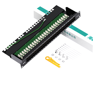 Panel de conexión de telefonía de montaje en rack de 50 puertos 2U | Cableado universal de telecomunicaciones para centros de datos y redes empresariales - Product Image 1