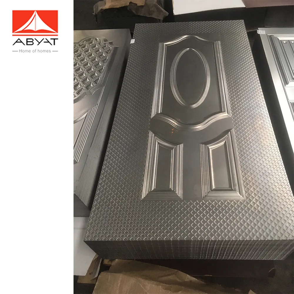 ABYAT-Marco de puerta de hierro forjado y cortadores de Panel, juego de placas de punta para puerta de acero, piel en relieve