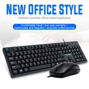 Factory Direct Sale T-WOLF T15 Wired <strong>Keyboard</strong> and Mouse Combo Basic Business Office <strong>Computer</strong> <strong>Keyboard</strong> Combos <strong>for</strong> Desktop Laptop - Product Image 2