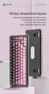 Tấn Công Cá Mập M86 Không Dây Bàn Phím Cơ Khí Bt RGB Ba-Chế Độ Tùy Chỉnh Chơi Game Side Khắc Bàn Phím Chơi Game - Product Image 4