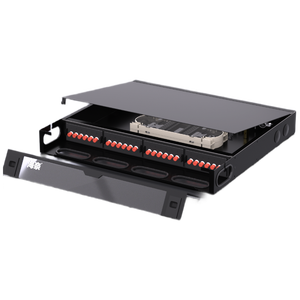 24-Port 24-Core Rack-Mounted 1U 19-Inch Optical Fiber Patch Panel with Dustproof <strong>FC</strong> <strong>Enclosure</strong> 24-port Fiber Optic Equipment