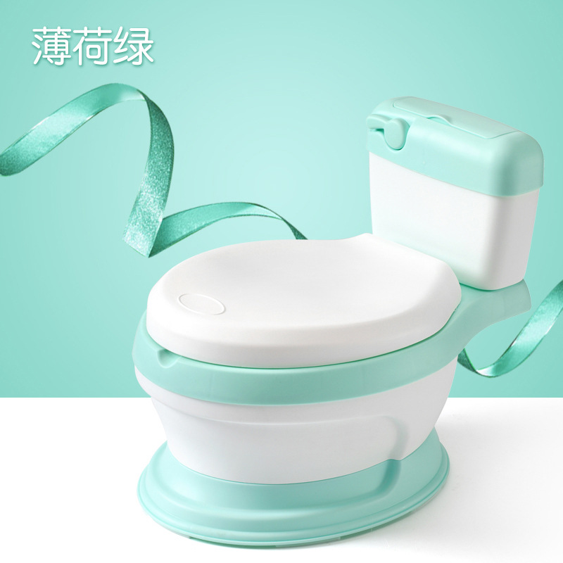 Siège de toilette simulé, modèle en PVC vert