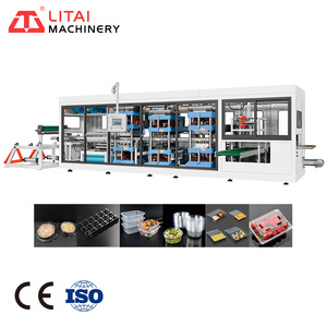 Fully Automatic Four Station Thermoforming Vacuum Forming Machine Servo Motor Drive for PET PP PS PVC HIPS With Vacuum Pump - Product Image 1