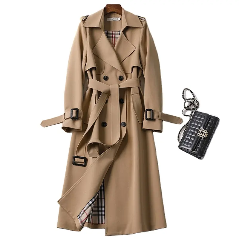 도매 사용자 정의 따뜻한 겨울 포켓 트렌치 슬림 재킷 여성 코트