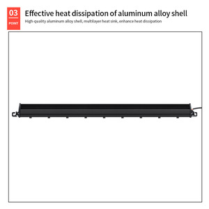 Yosovlamp ไฟ LED แถวเดียวขนาดเล็ก,ไฟสปอตไลท์เสริมไฟรถยนต์ LED 18LED 54W บางเฉียบ - Product Image 4