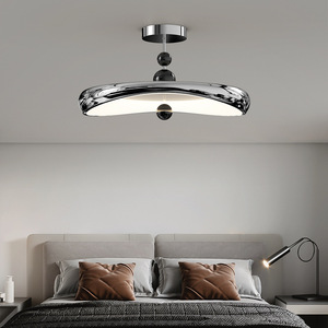PM klasik Wabi Sabi tarzı yatak odası tavan işık Minimalist galvanik krom renk LED tam spektrum göz koruma lambası - Product Image 1