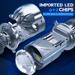 P8ไฟหน้ารถ Bi Led โปรเจคเตอร์เลนส์110 10000LM W 8-32V 6000 H4 K ชิปที่กำหนดเองขนาดเล็กติดตั้งง่าย - Product Image 3