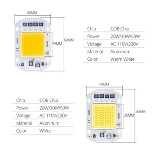 COB <strong>LED</strong> 20W 30W 50W High Power Driverless AC110V 220V Linear Light DOB <strong>LED</strong> Chip for Indoor Light - Product Image 3