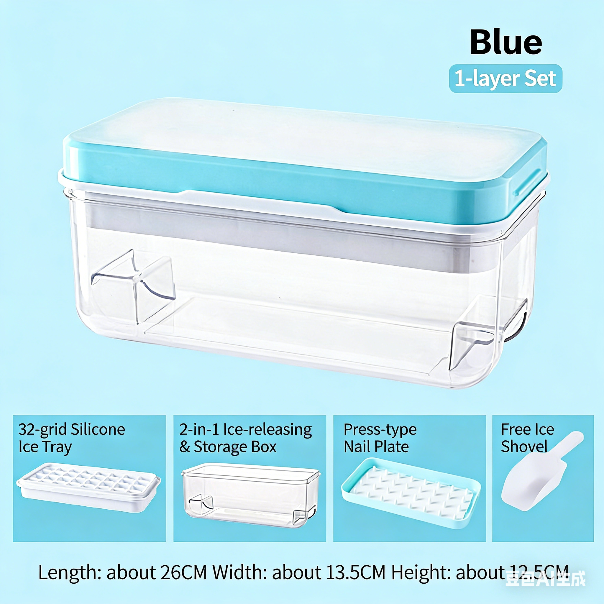 Ensemble bleu à une couche