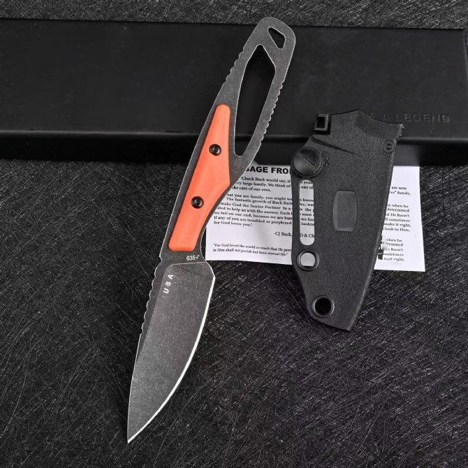 Lame noire avec manche orange