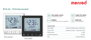 MENRED RT2.42E умный Wi-Fi Термостат сенсорный экран RS485 HVAC управление для автоматизации коммерческих зданий отеля - Product Image 3