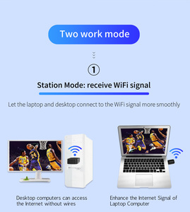 ฟรีไดร์เวอร์ QLOCOM CF-812AC V2 2dBi เสาอากาศ WPA3 Wifi Dongle Dual Band จําลอง AP 2.4 และ 5.8GHz 11AC 1300Mbps อะแดปเตอร์ Wifi USB - Product Image 5