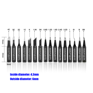 16 adet/grup kurşunsuz Metal havya İpuçları 900M-T kaynak İpuçları için 936/8868/8898 Rework lehimleme - Product Image 2