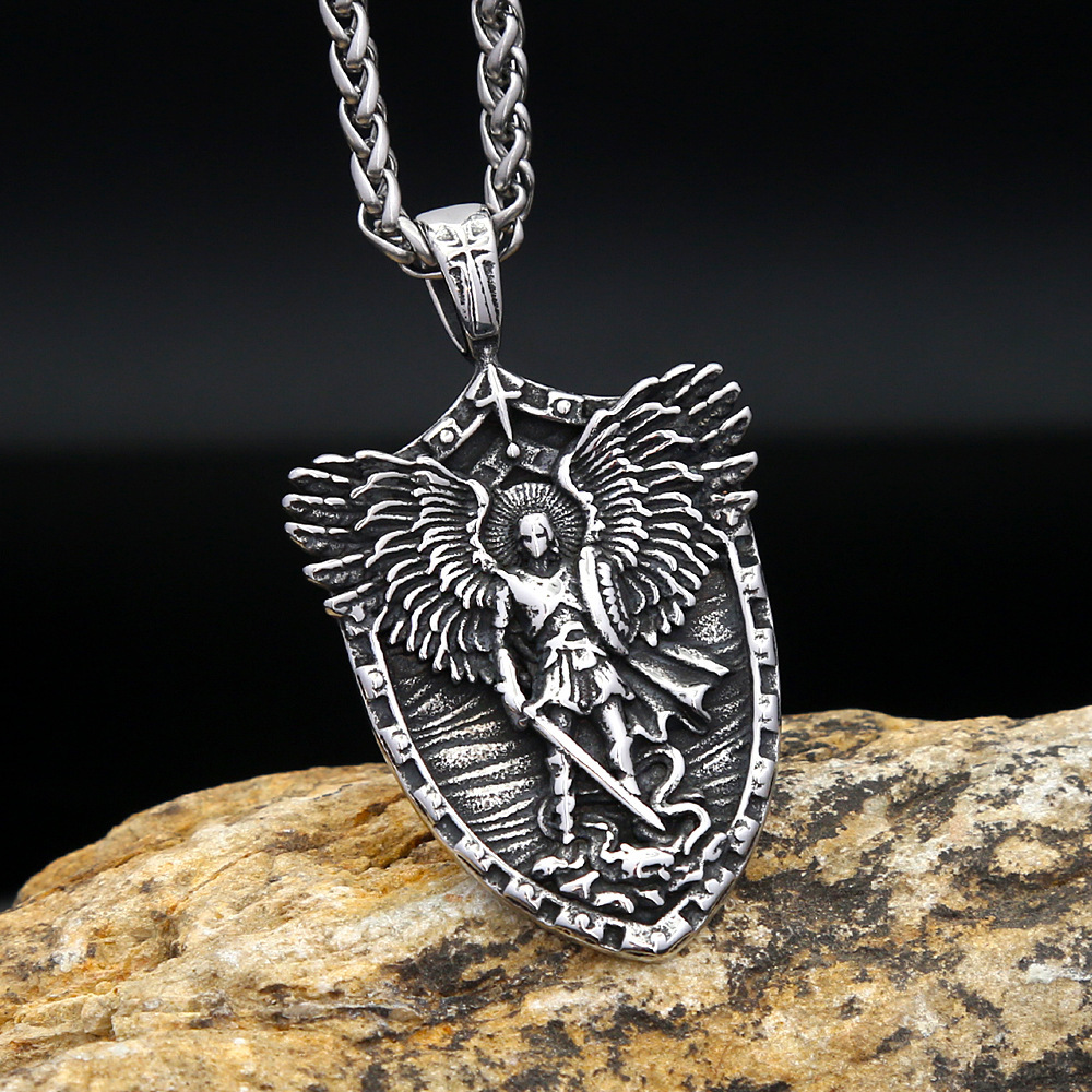 Steel-colored pendant