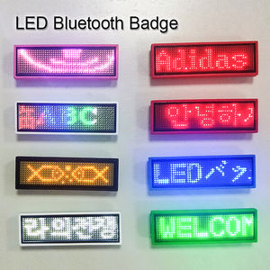 Led adı etiketi Mini Led dijital lamba festivali parti reklam araçları için programlanabilir kaydırma mesaj etiketi rozeti - Product Image 6