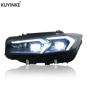 Yeni far takımı modifikasyon matris Led Lens gündüz koşu dönüş sinyal ışığı far BMW 3 serisi G20 2023-2024 için - Product Image 3