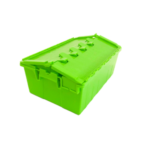 Industrial Warehouse 60L/68L Stackable <strong>Nesting</strong> <strong>Container</strong> Reusable Solid Plastic Crate with Barcode Area Huge Storage Box - Product Image 2