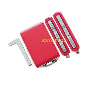 מפתח מרחוק מעטפת ריק V-olvo פגז מפתח מכונית חכמה מרחוק 3 + 1 כפתור ללא לוגו אדום עם מפתח חירום