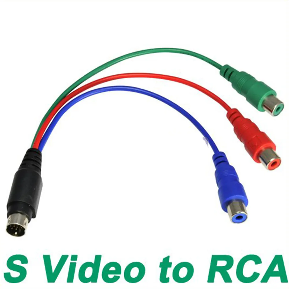 Adaptador de Cable de 7 pines s-video a 3 RCA RGB componente TV HDTV