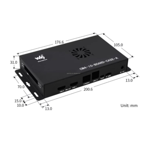 CM4-IO-BOARD-CASE-A Waveshare per Raspberry Pi Compute modulo 4 CM4 IO scheda di espansione in metallo smerigliato custodia con ventilatore