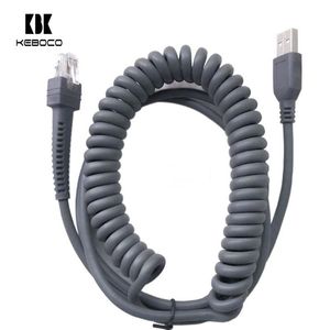 Chinese Factory 3M LS2208 Coiled USB to RJ48 Barcode Scanner <strong>Cable</strong> CBA-U02-C09PAR PVC Jacket Braid Shielding for Computer Use - Product Image 4