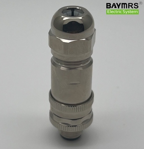 BAYMRS 4针M12屏蔽A码连接器公直90 ° 弹簧端子防水连接器M12连接器 - Product Image 4