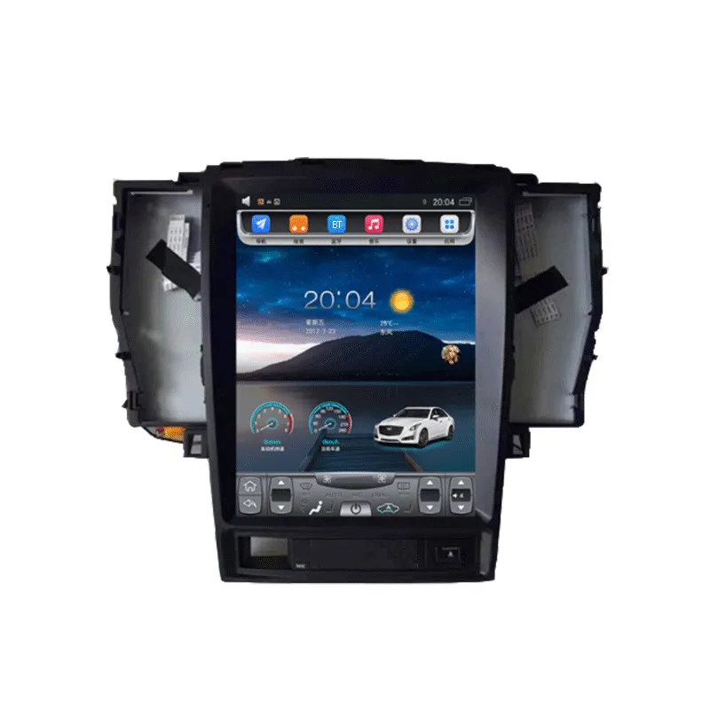 Pemutar Multimedia Mobil 10.4 Inci, Pemutar Multimedia Mobil Quad Core Android 10 Gaya Tesla untuk TOYOTA CROWN 2008-2012