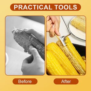 2025 yeni mısır kesici mısır Cob soyucu mısır Cob paslanmaz çelik Splitter aracı mutfak için ergonomik saplı - Product Image 5