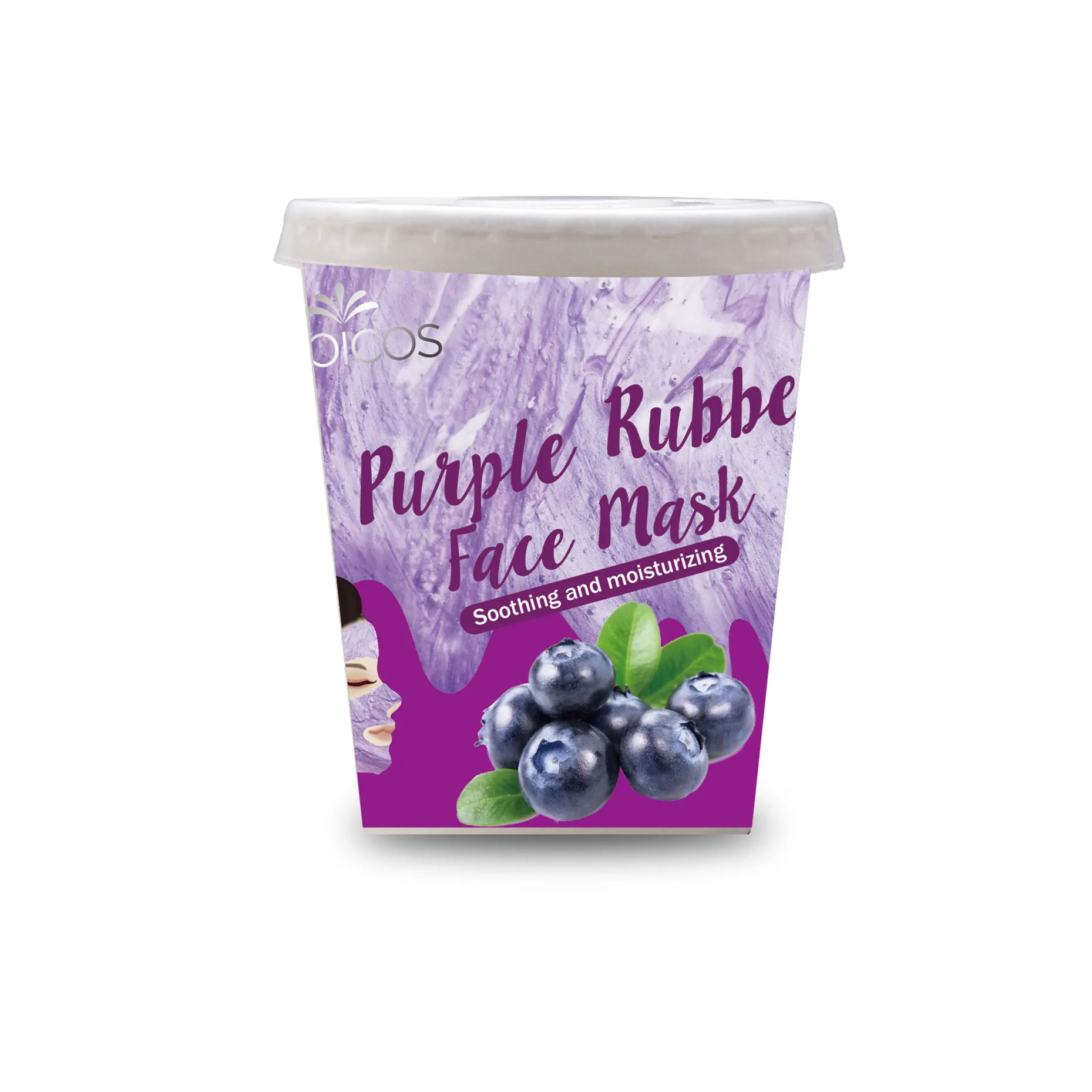 Home SPA Blueberry Purple Hydro Jelly Masker Wajah Karet Peel Off Masker Wajah untuk Melembabkan dan Menenangkan
