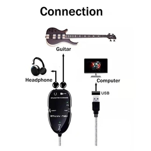 Cable de efectos de guitarra USB Cable de enlace Cable de interfaz Enlace de guitarra Enlace de interfaz Adaptador de guitarra de audio para PC - Product Image 5