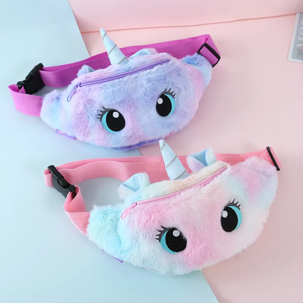 Kızlar Unicorn bel çantası Fanny paketi Crossbody göğüs Bum kemer omuz çantaları M2084