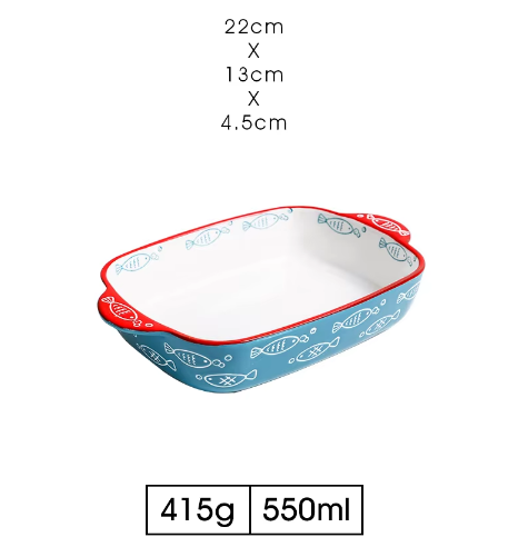 blue 8.6 inch Rectangular