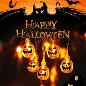 3AA Bateria Operado Halloween Laranja Abóbora Decorações Em Forma Impermeável 3D Fairy Lighting 10 LED Festão <span class=keywords><strong>String</strong></span> Luz