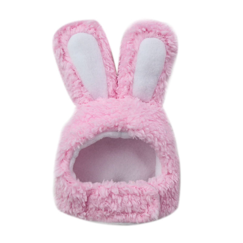 Pink bunny fleece hat