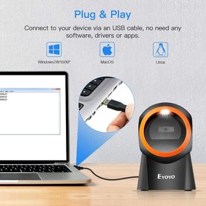 Eyoyo EY-8800 USB Wired Handsfree Desktop Screen Scanning QR <strong>Code</strong> 1D 2D Barcode Scanner for Warehouse Supermarket Retail Store - Product Image 2