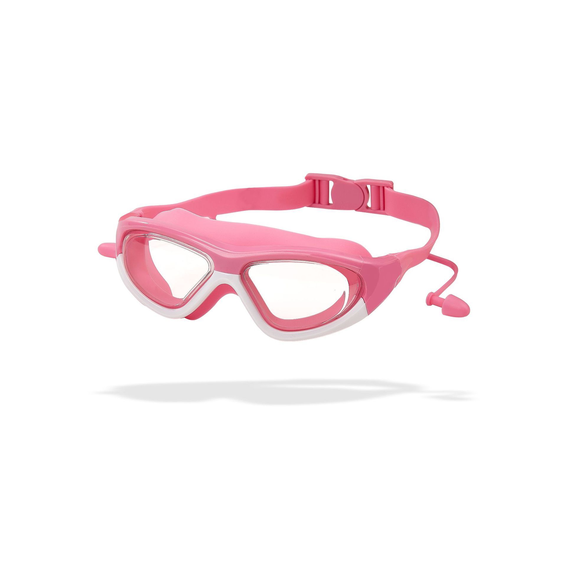 Pink and white non-prescription glasses case