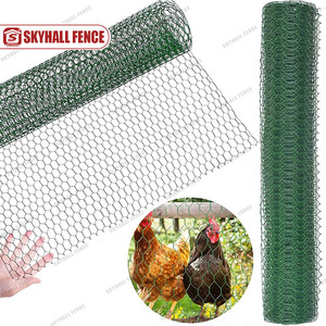 Alambre de púas Hexagonal galvanizado, red de alambre de pollo, rollo de malla de alambre Hexagonal tejido para pollo, conejo, pato, aves de corral - Product Image 2