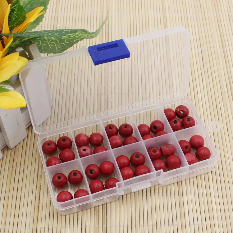 hot 10 Grids Compartments Plastic Transparent Organizer Jewel Bead Case Cover Container Storage Box for Jewelry Pill DH98