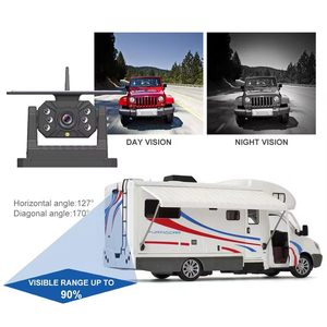 Plug and Play từ không dây năng lượng mặt trời sao lưu máy ảnh AHD 1080p ip69k không thấm nước HD tầm nhìn ban đêm phía sau xem máy ảnh cho xe tải xe - Product Image 6