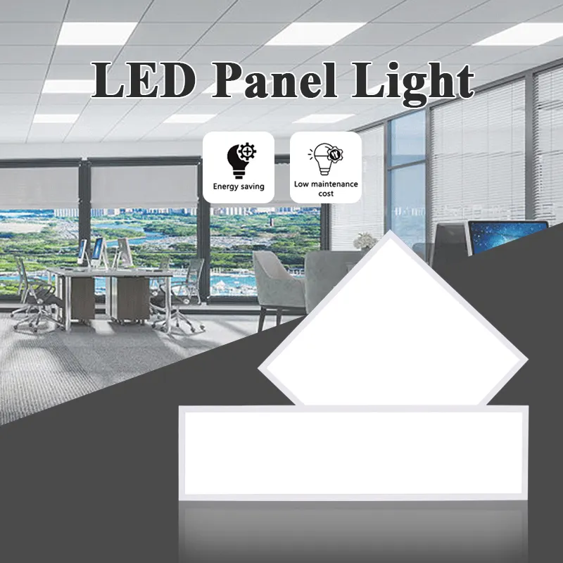 Intellibond Commerciële 40W Dimbare Inbouw Vierkante Led Flat Panel Licht 60X60 Backlight Plafond Led Panel Licht Ingebouwde Sensor