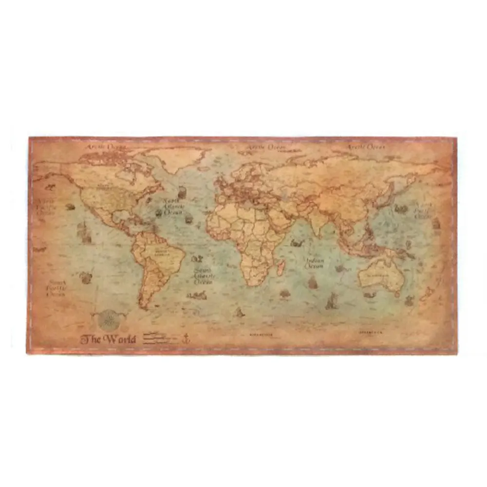 Decorazione per la casa 71*36cm mappa del mondo Vintage Journal Poster retrò mappa del mondo atlante personalizzato decorazione accessori per la casa